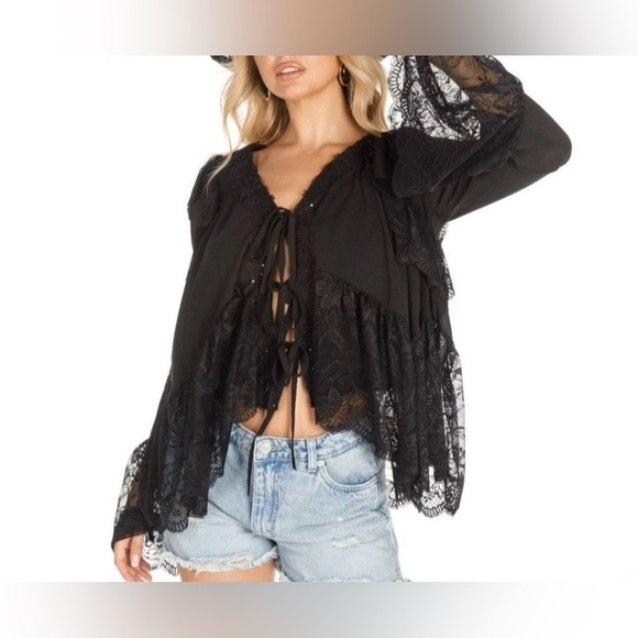 Tops - Elegant Black Lace Women Top